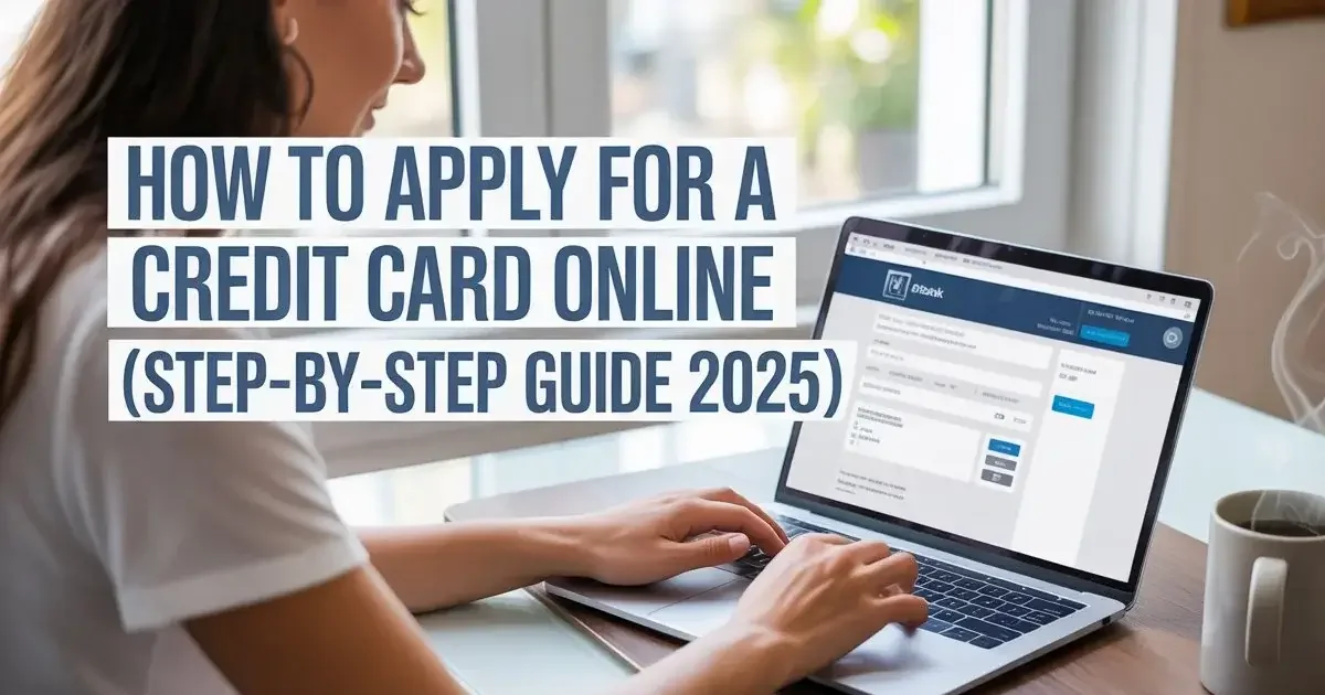 Person applying for a credit card online through a laptop.